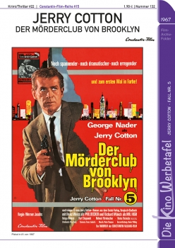 Kinowerbetafel #132 - Der Mörderclub von Brooklyn (Jerry Cotton)